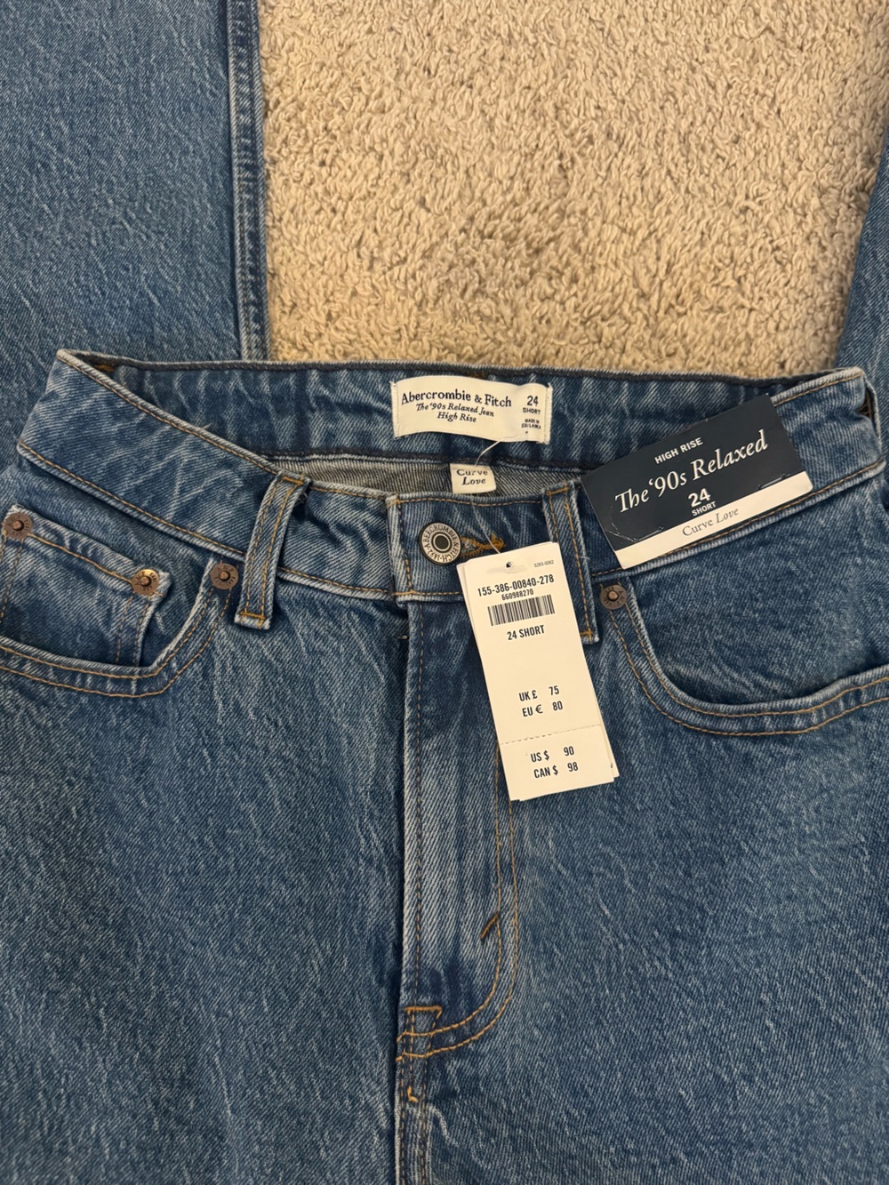 Abercrombie & Fitch Classic Light Blue 90s Jeans